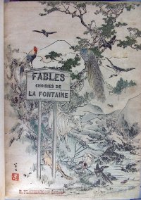 平紙本「ラ・フォンテーヌ寓話選」全2巻　P・バルブトー（仏文 ）Fables choisies de La Fontaine　・革カバ・函付き美本