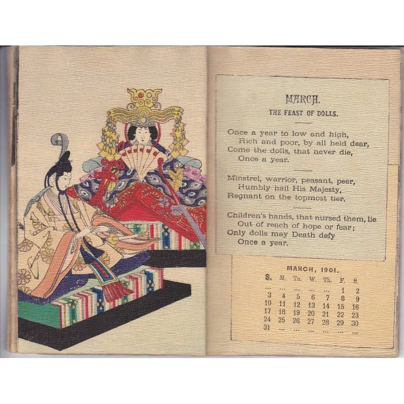 画像4: ちりめん本・日本のカレンダー1901年　詩文付き　Japanese Calendar with Verses　オスマン・エドワーズ