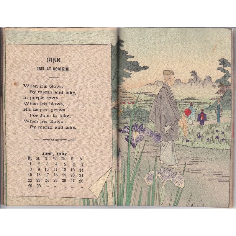 画像5: ちりめん本・1902年カレンダー詩文と日本の生活情景　Rhymes &　Life Scenes　of Japan Calendar for the Year 1902