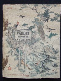 ちりめん本（仏）「ラ・フォンテーヌ寓話選（Fables choisies de La Fontaine)」　2冊セット　函入り　P・バルブトー(Barboutau)編集