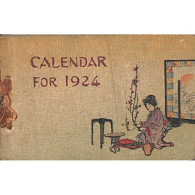 画像1: ちりめん本　ミニ版・1924年カレンダー( Calendar for 1924)  5.3×8.2cm 9丁