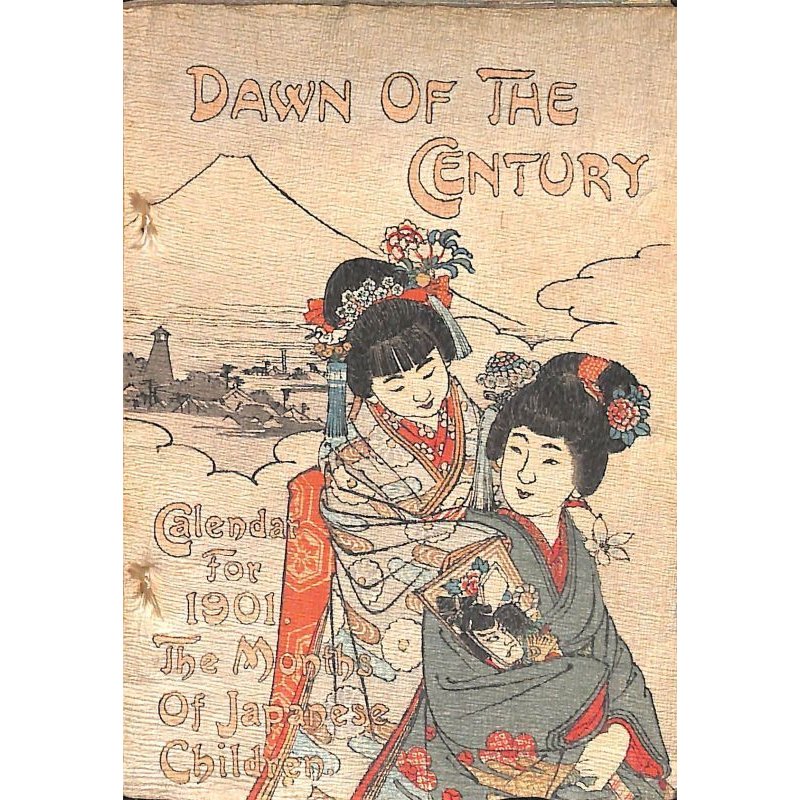 画像1: ちりめん本「世紀の初めー　1901年カレンダー　日本の子どもの12ヶ月」（英）Dawn　of　the　Century Calendar for 1901 The Months of Japanese Children