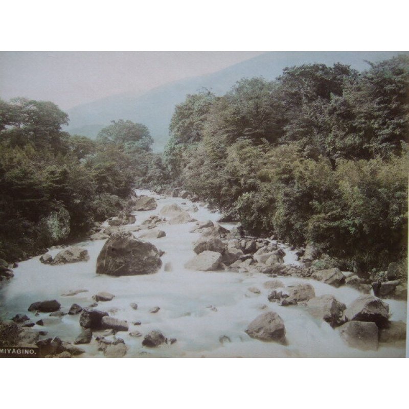 画像1: 明治期手彩色古写真　宮城野　江南信国　20×26cm　